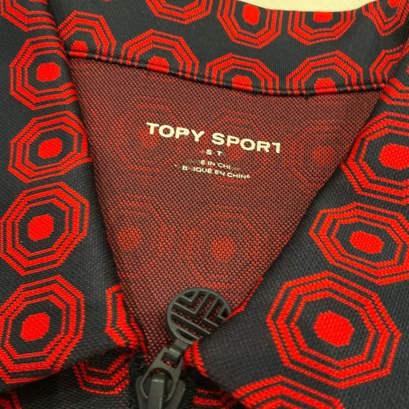 Tory Burch Sports Jacquard Color Block Dress Red and Navy Size XSmall - Picture 11 of 11